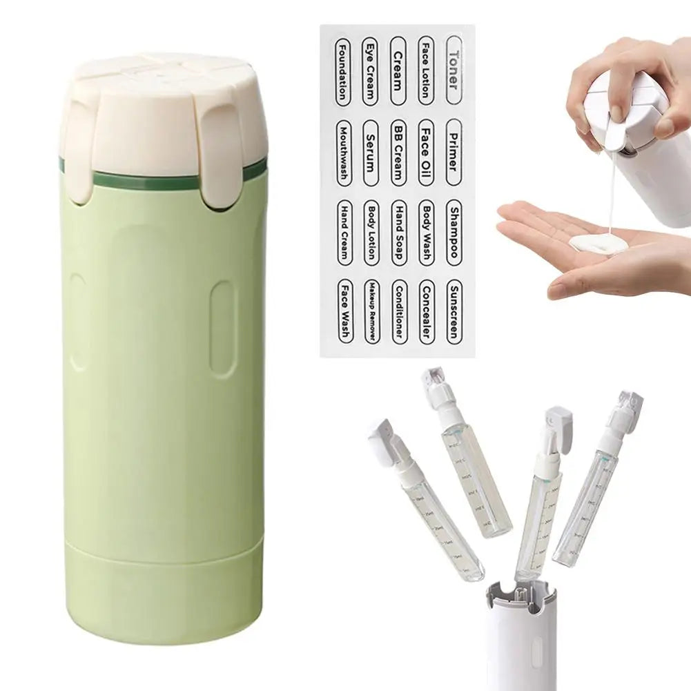 4 In 1 Travel Dispenser Portable Travel Bottles Leak Proof Leakproof Travel Container For Perfume Shampoo Conditioner Lotion 1pc
