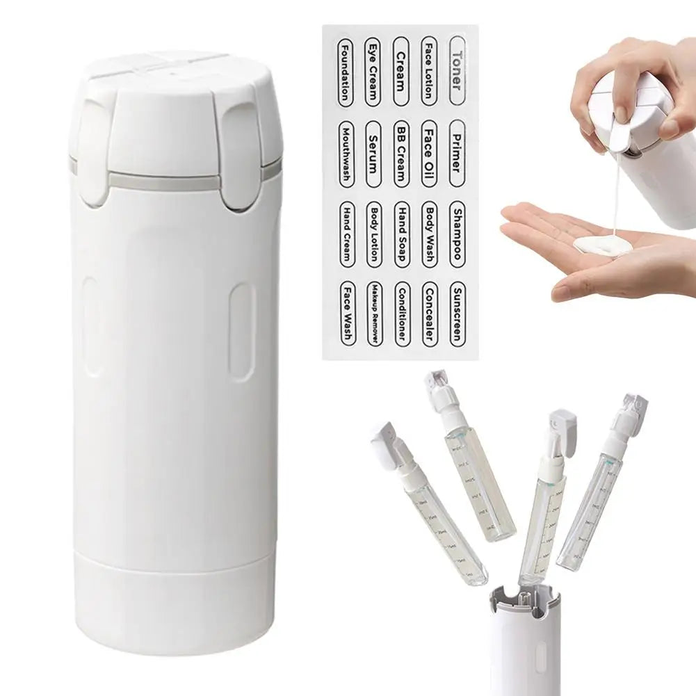 4 In 1 Travel Dispenser Portable Travel Bottles Leak Proof Leakproof Travel Container For Perfume Shampoo Conditioner Lotion 1pc
